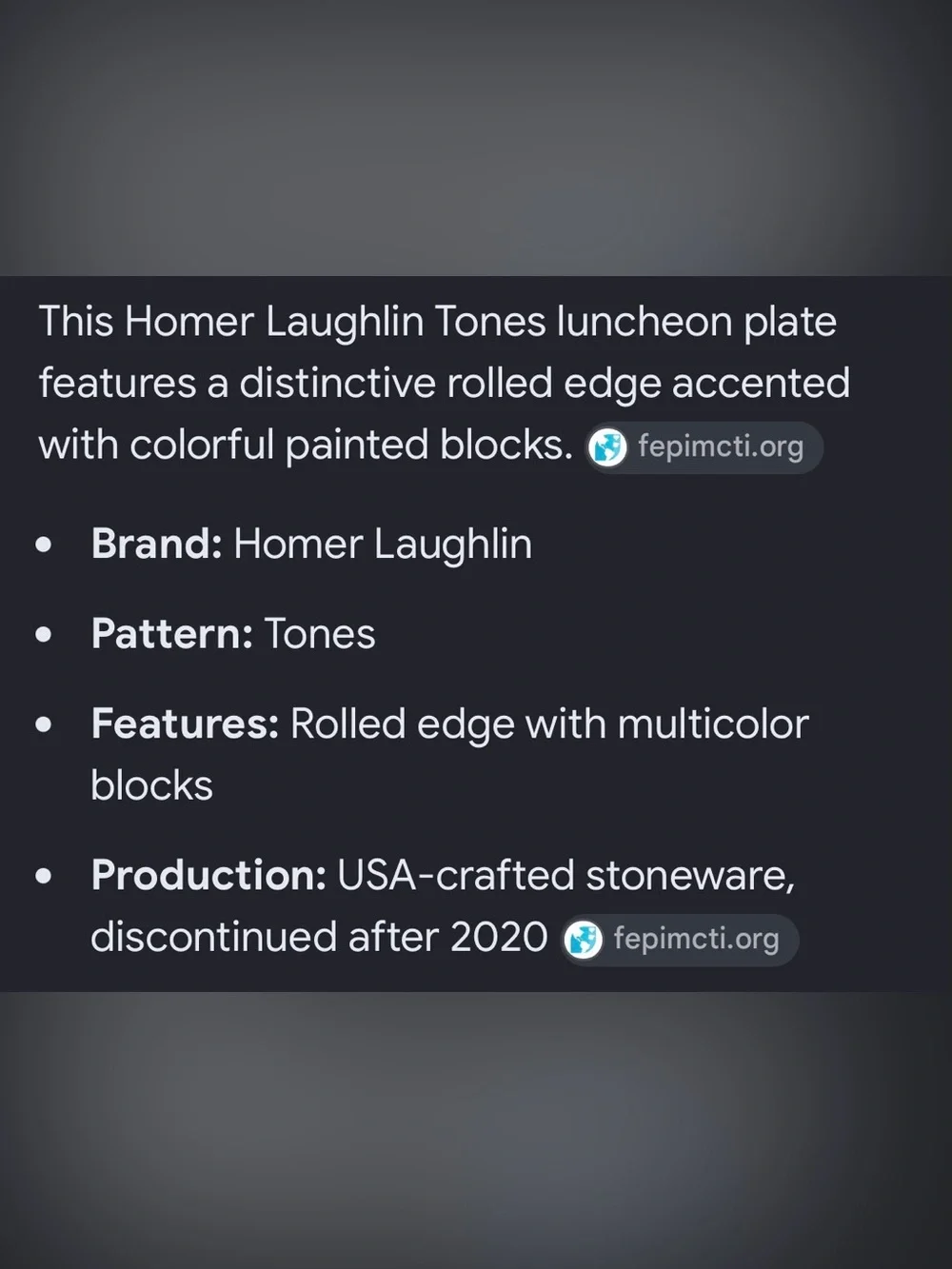HTF Homer Laughlin tones Set of 6 dinner plates